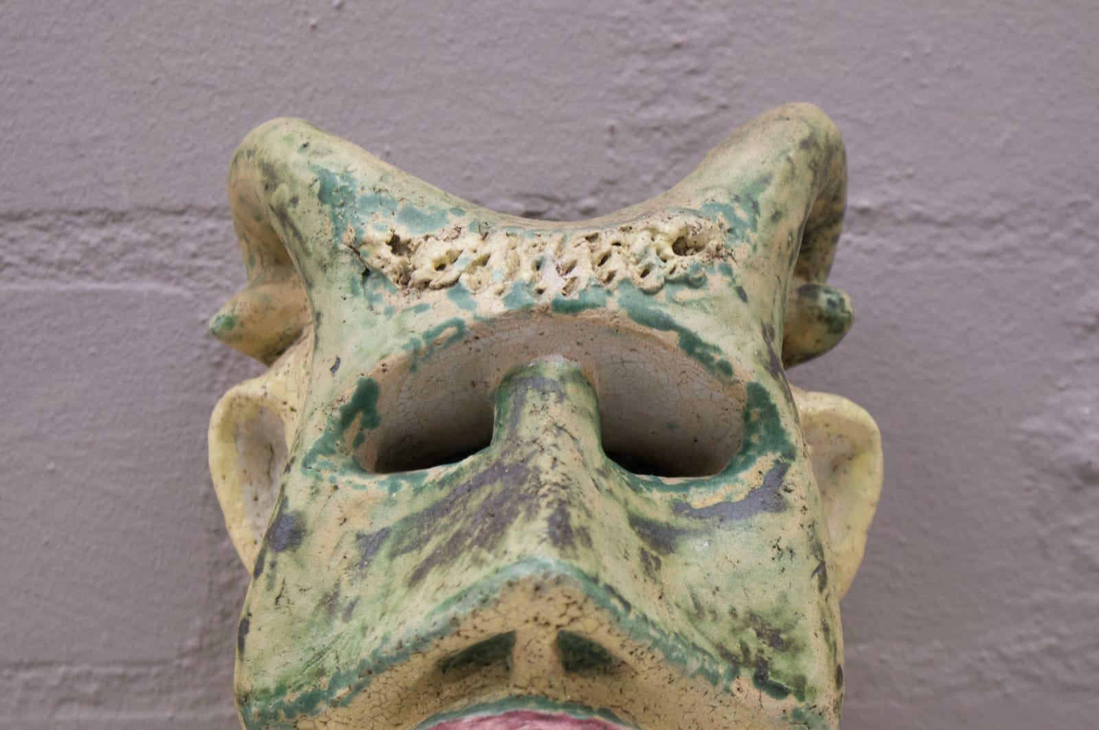 Italian Heavy Vintage Devil Wall Mask in Ceramic, 1970s