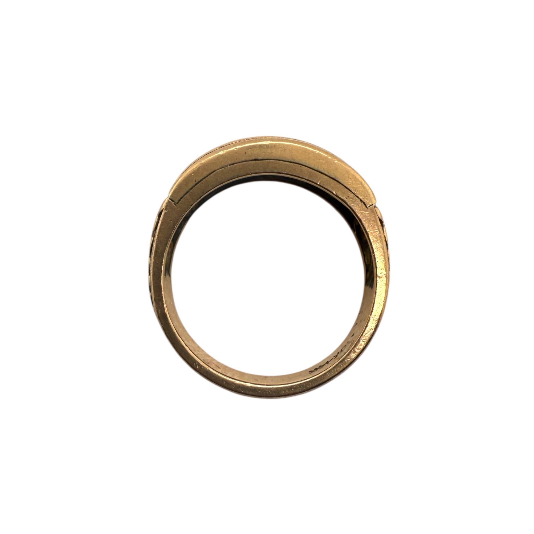 Lourde bague à anneau d'or vintage en vente 5