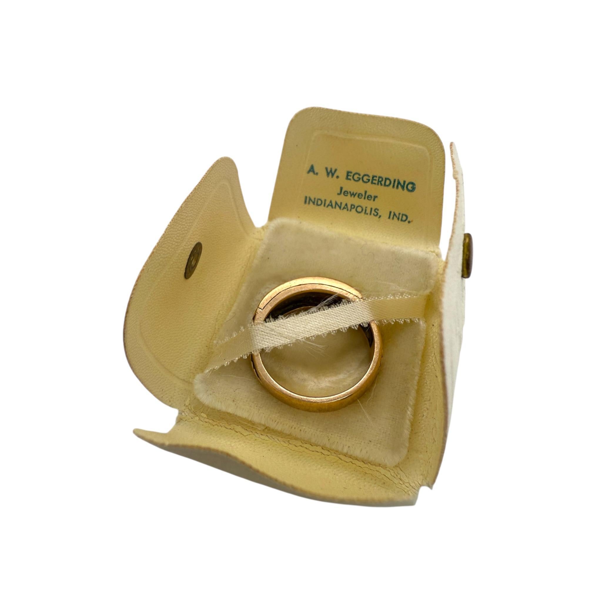 Lourde bague à anneau d'or vintage en vente 1