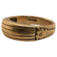 Lourde bague à anneau d'or vintage