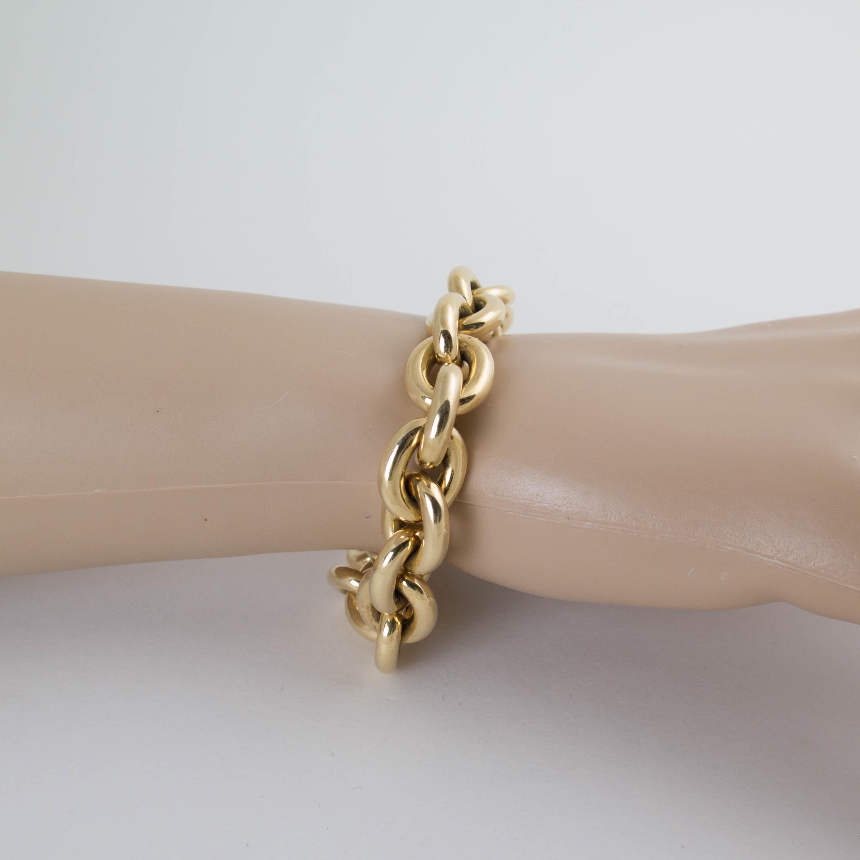 Heavy Vintage Pomellato 18k Gold Chain Link Bracelet 2