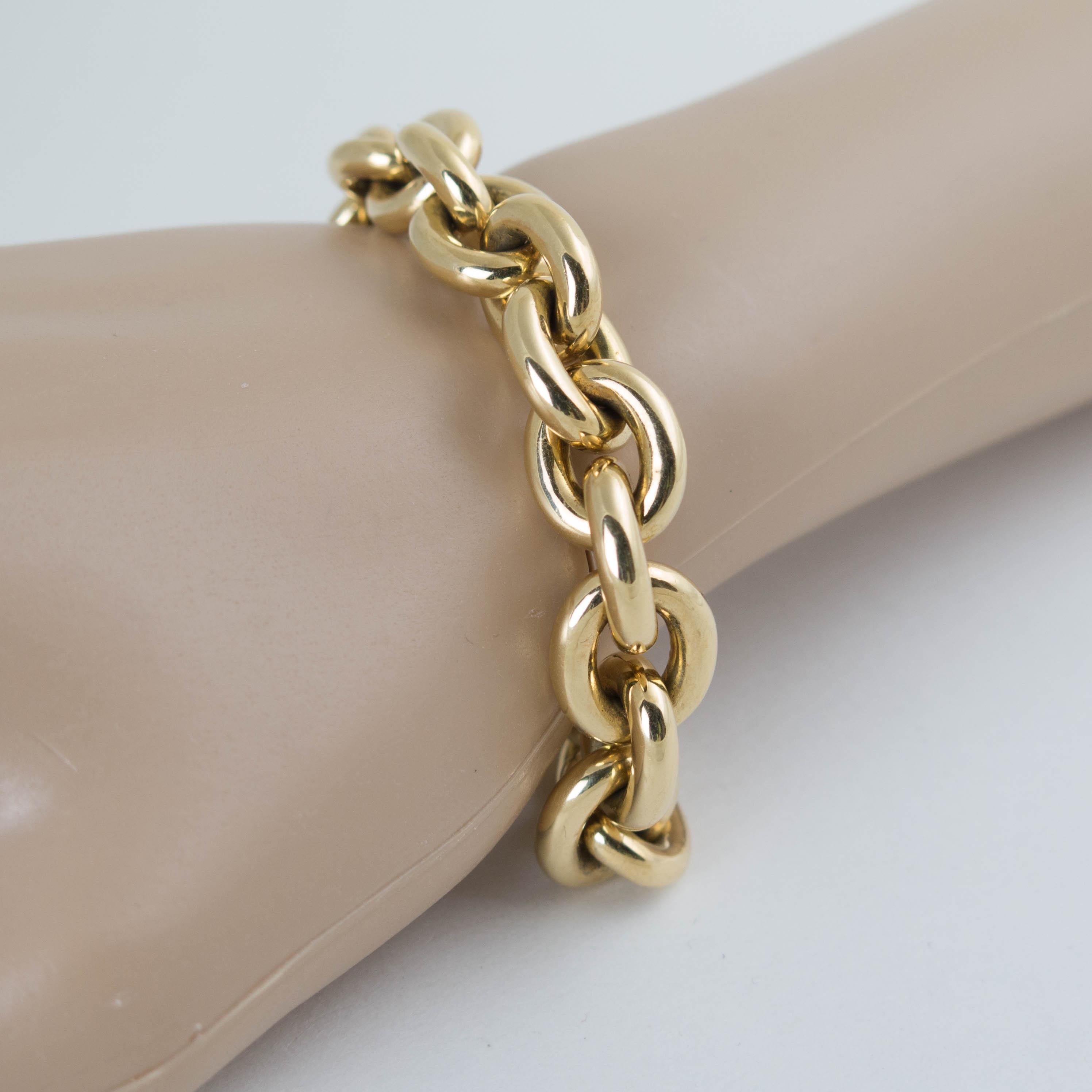 heavy gold link bracelet