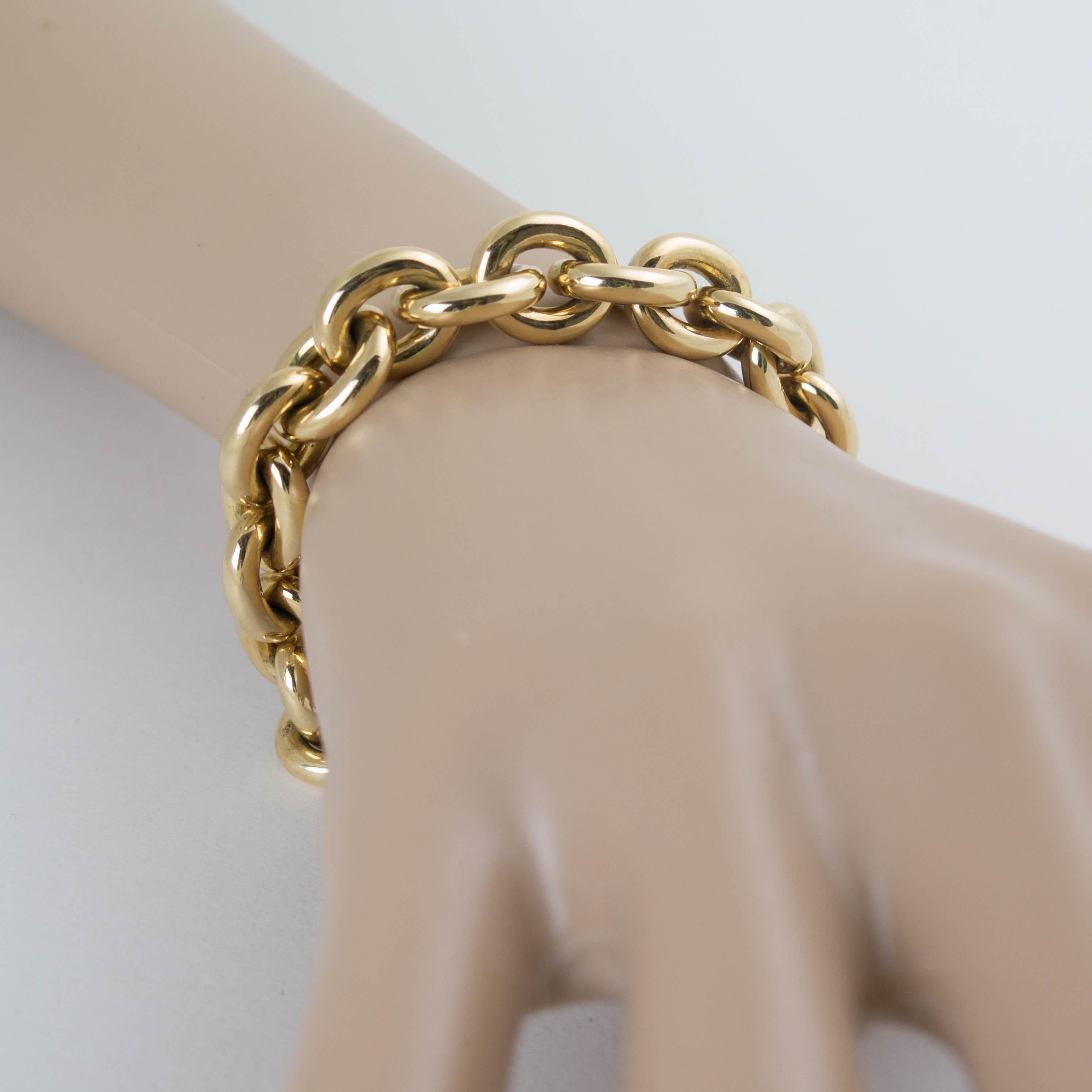 Heavy Vintage Pomellato 18k Gold Chain Link Bracelet 1