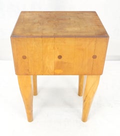 Schwerer rechteckiger Vintage-Macherblock-Tisch aus massivem Ahornholz, 1970er Jahre, CLEAN!