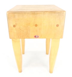 Mesa de carnicero cuadrada de arce macizo vintage 1973 ¡LIMPIA!
