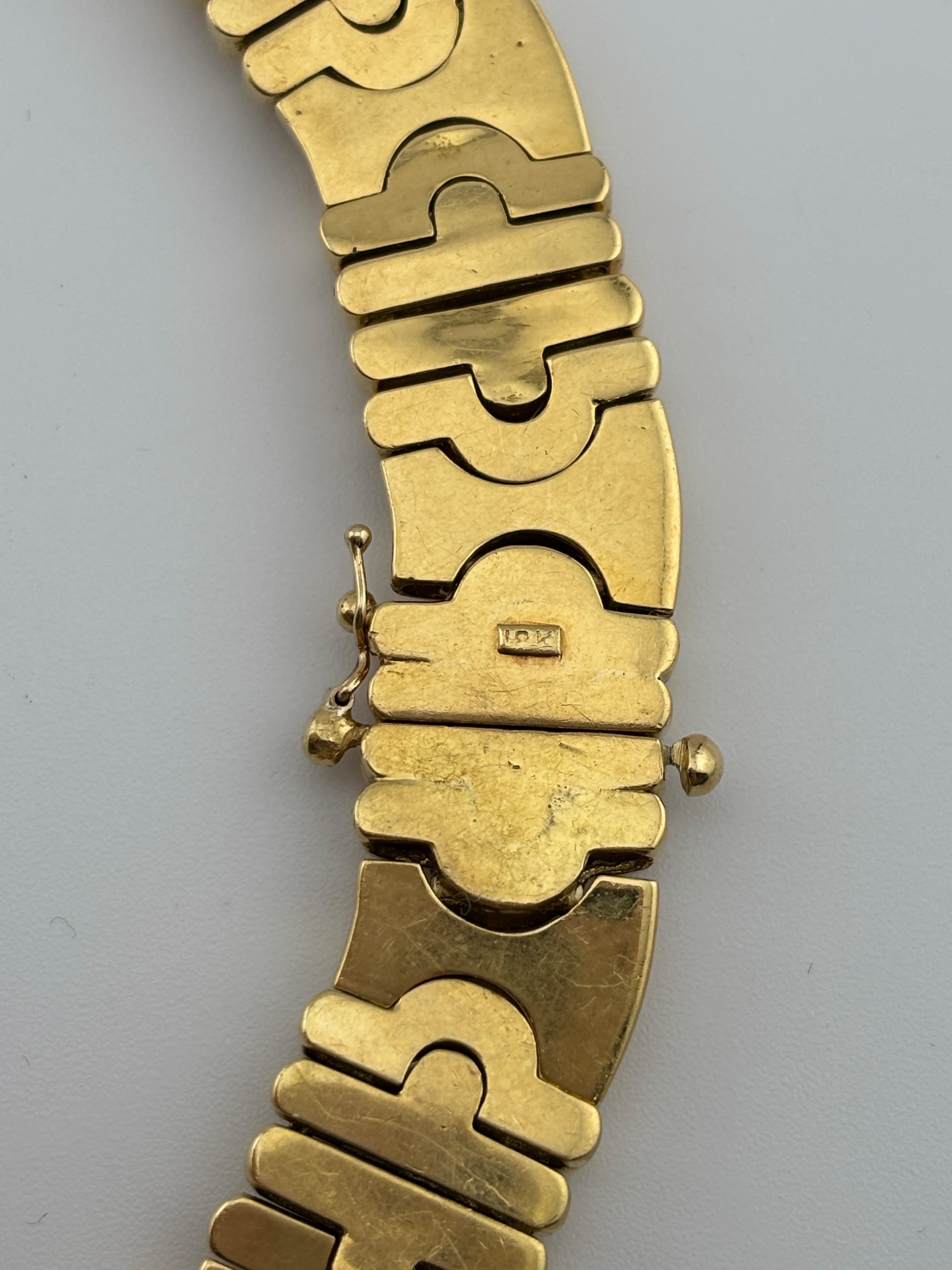 Collier large en or jaune 18 carats et diamants de style Parisi en vente 14