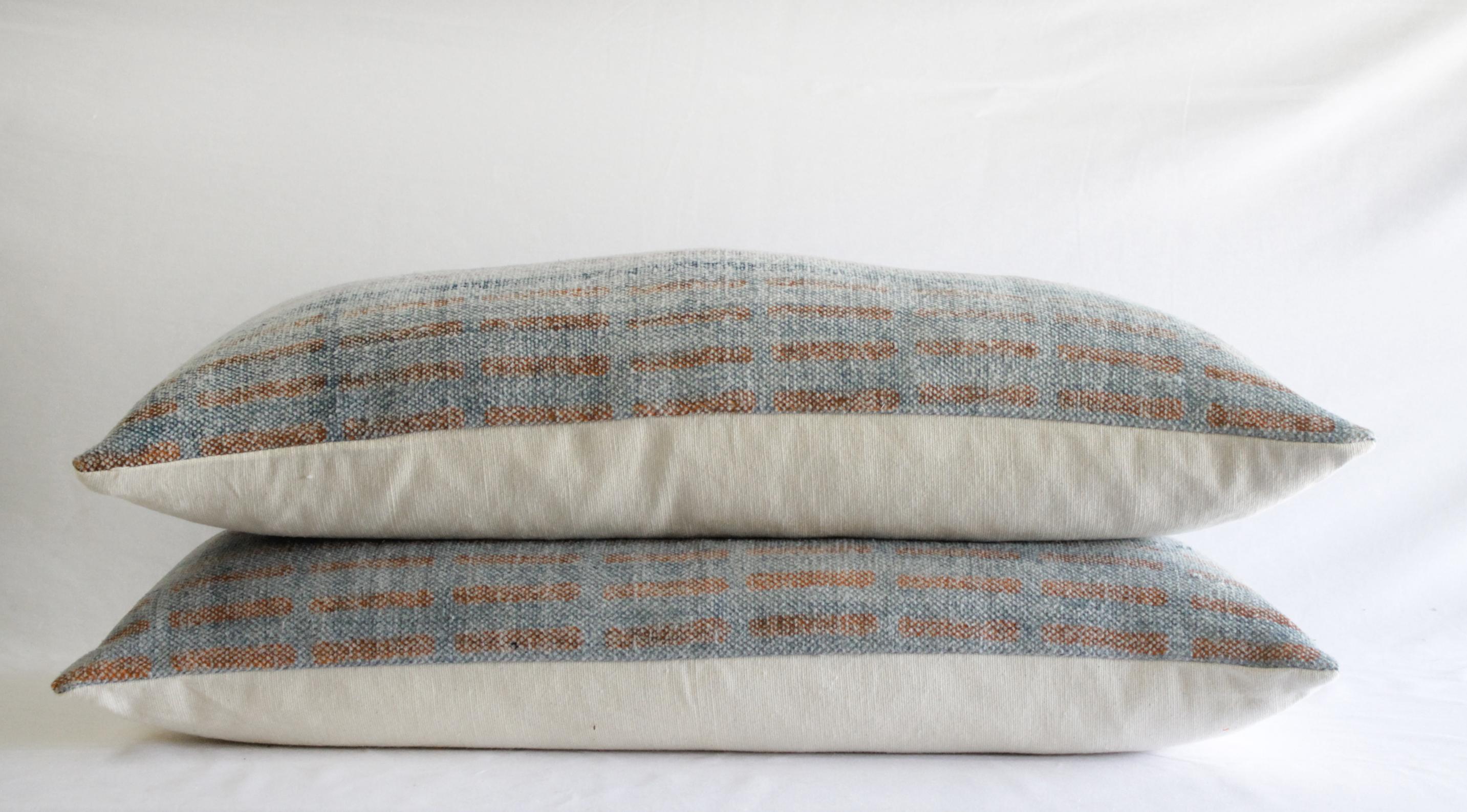 Heavy Woven Cotton Accent Lumbar Pillow 2