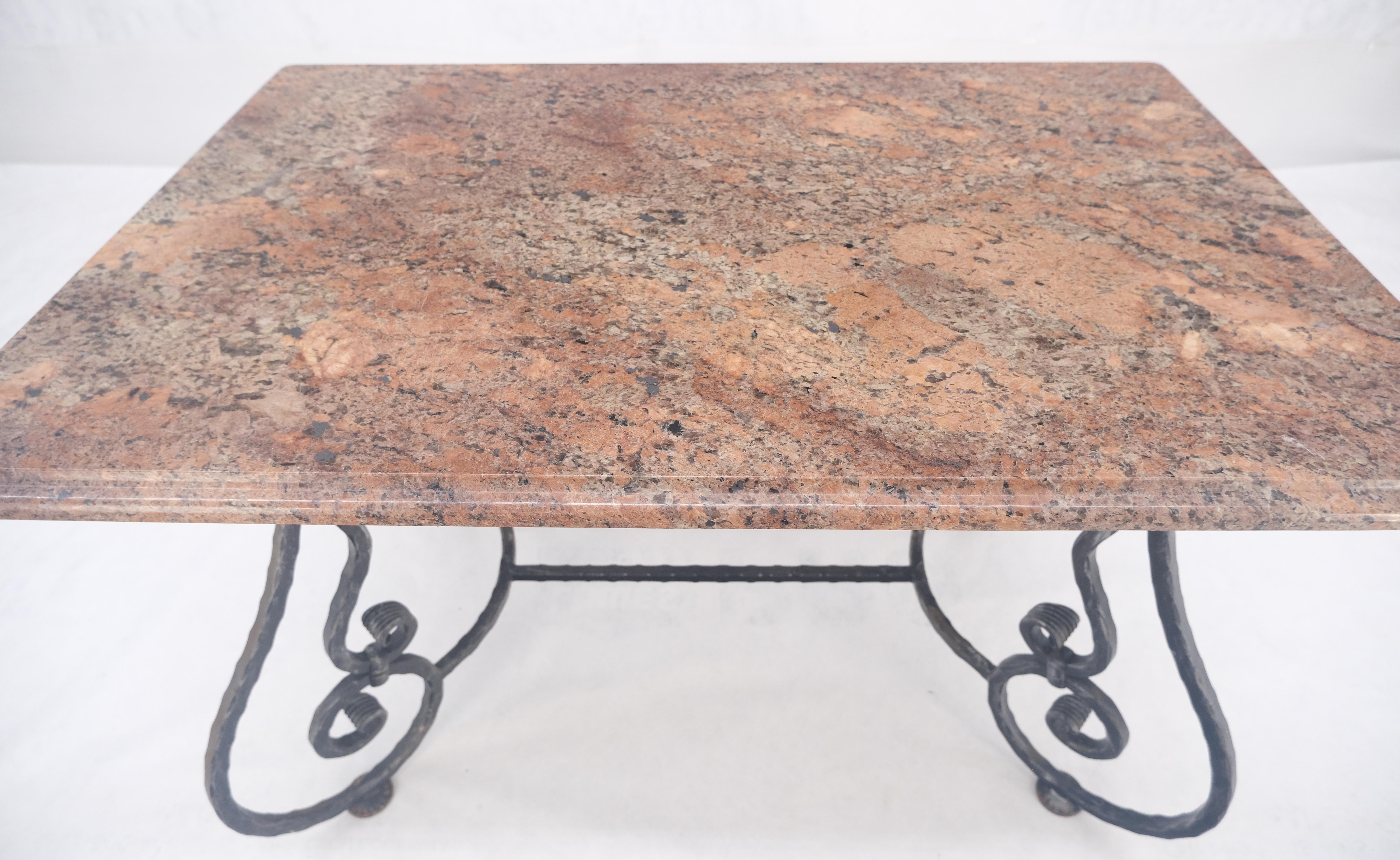Néo-rococo Table de salle à manger d'extérieur en fer forgé 46x30