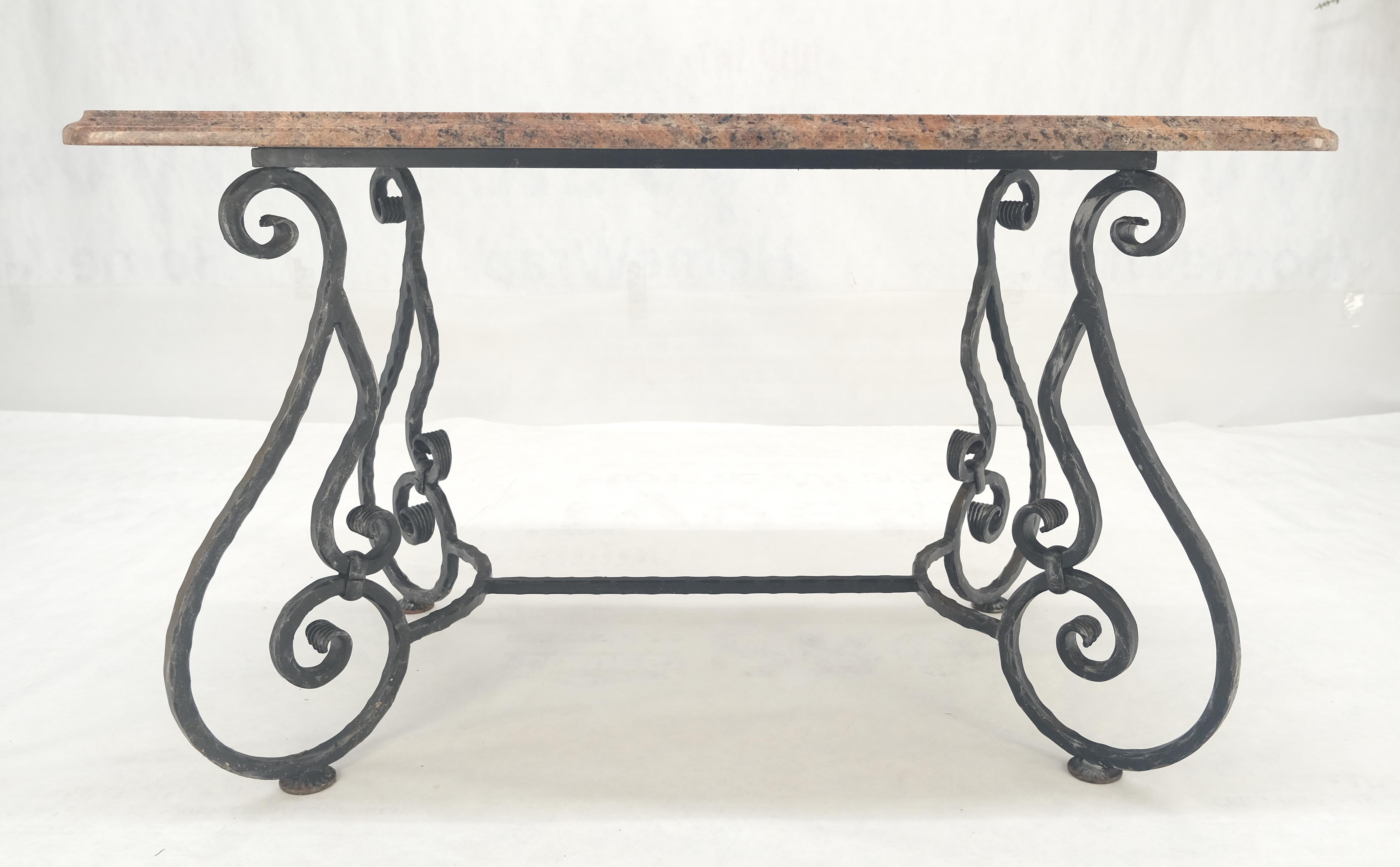 italien Table de salle à manger d'extérieur en fer forgé 46x30