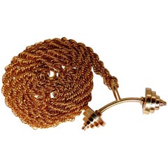 HeavyWeight Gym Weight Lifter Bench Press Dumbbell Long Rope Chain Necklace 14k*