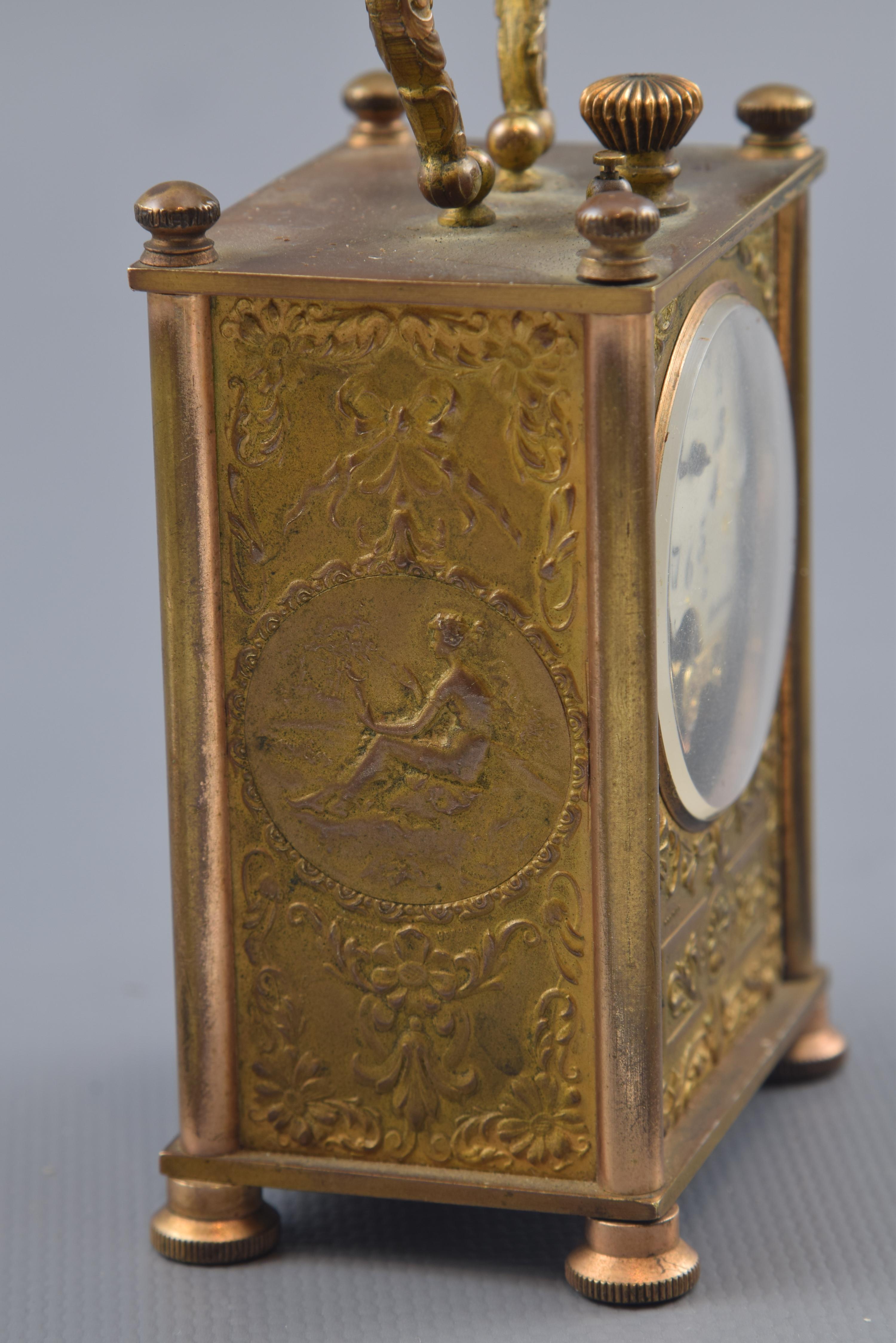 Hebdomas Carriage Clock ‘8 Jours’, Bronze, Etc, France, circa 1900 1