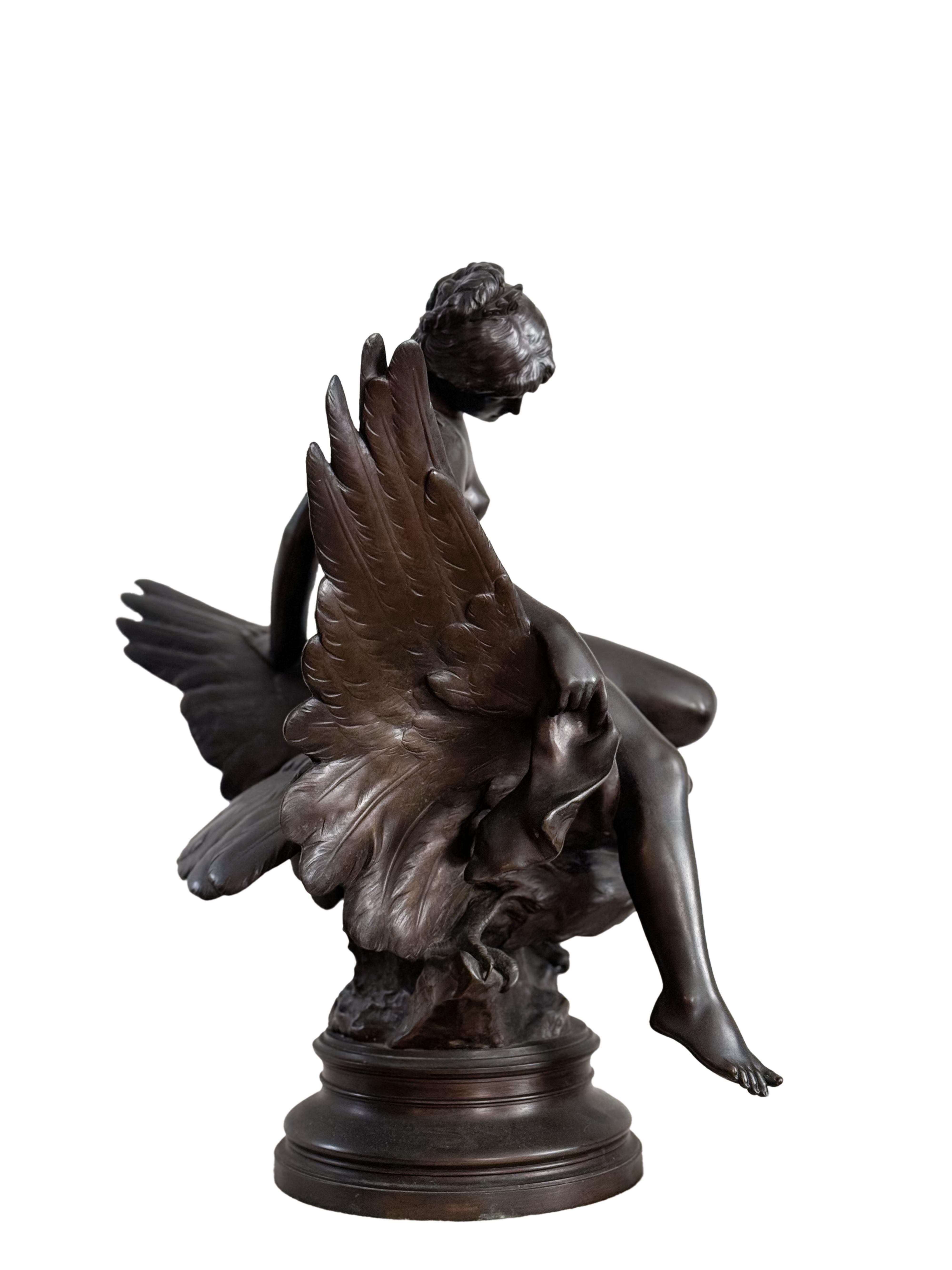 Statua di Ebe e dell'aquila di Giove di Jules Roulleau In condizioni buone in vendita a Lisbon, PT