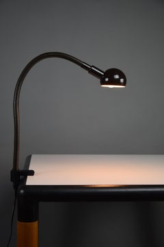 Hebi Flexible Dark Brown Table Lamp by Isao Hosoe for Valenti Italy