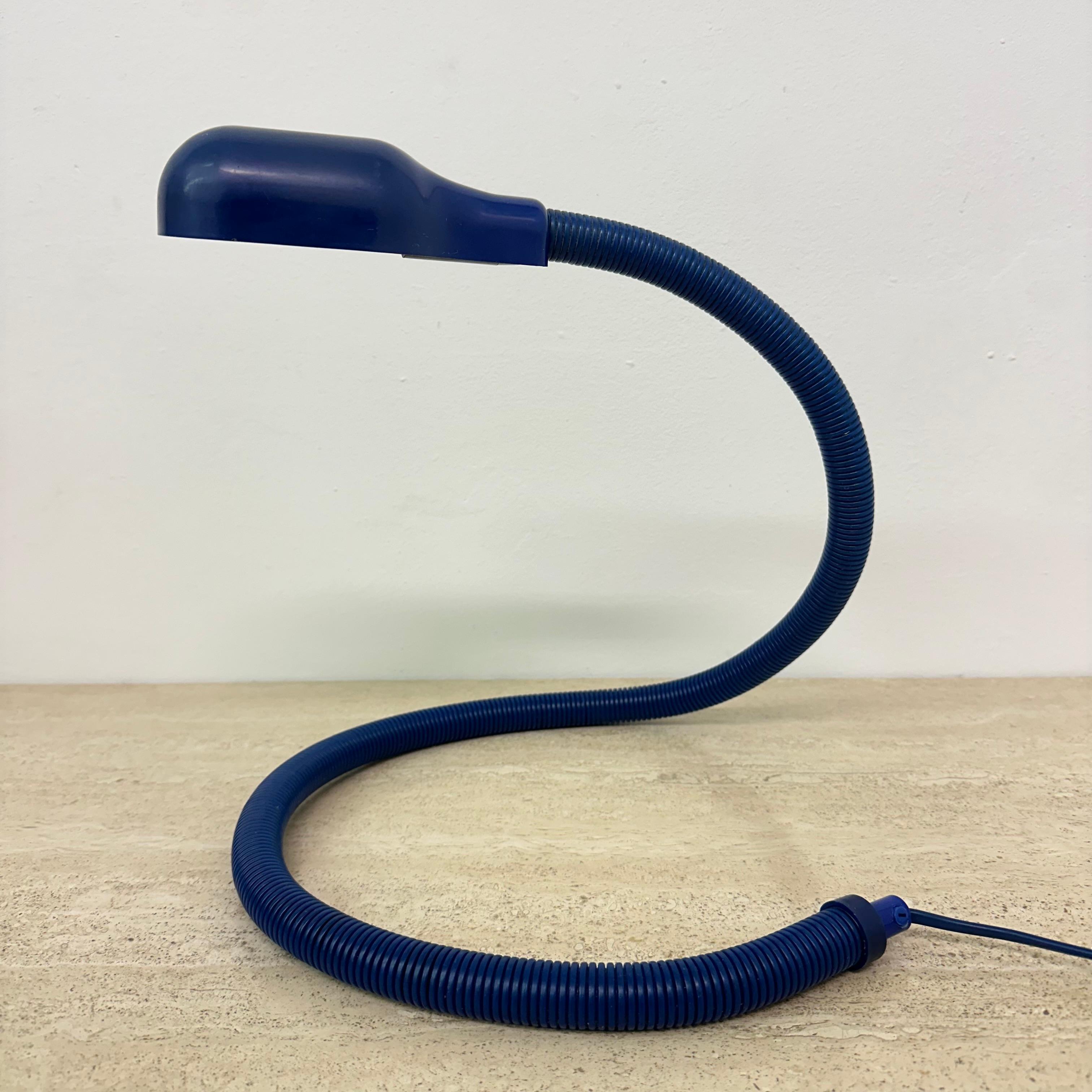 Hebi Snake Table Lamp By Isao Hosoe For Valenti Luce , 1970s

Dimensions: 32 cm Width , 29cm Depth ,  31cm Height
Period: 1970’s
Color: Blue
Material: Plastic , metal