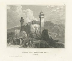 Hebron and the Tomb of Abraham, Antique View with Minarets, circa 1850