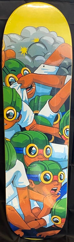 Hebru Brantley Flyboy skateboard deck (Hebru Brantley yellow flyboy)