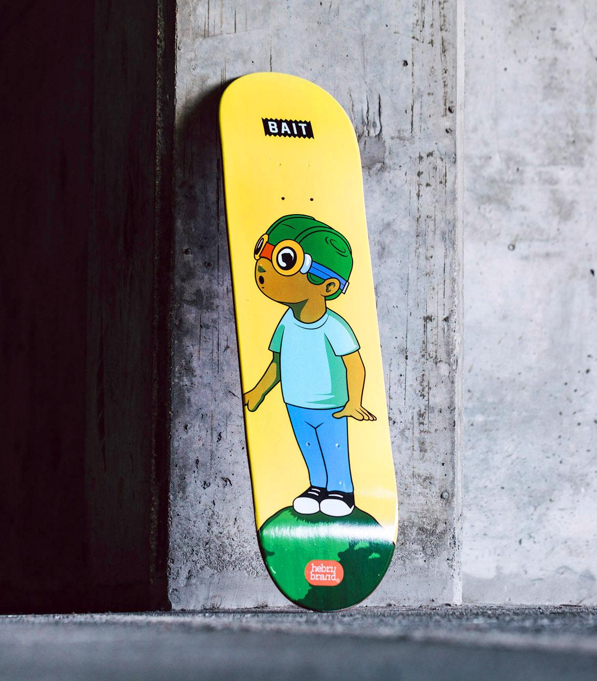 Hebru Brantley Fly Boy Skateboard Deck 2019:

Medium: Silkscreen on maple wood skateboard deck. 
Approximate Dimensions: 8.25 x 32 inches. 
In its original shrink wrap; excellent condition.
From a sold out limited series of unknown.
Published by