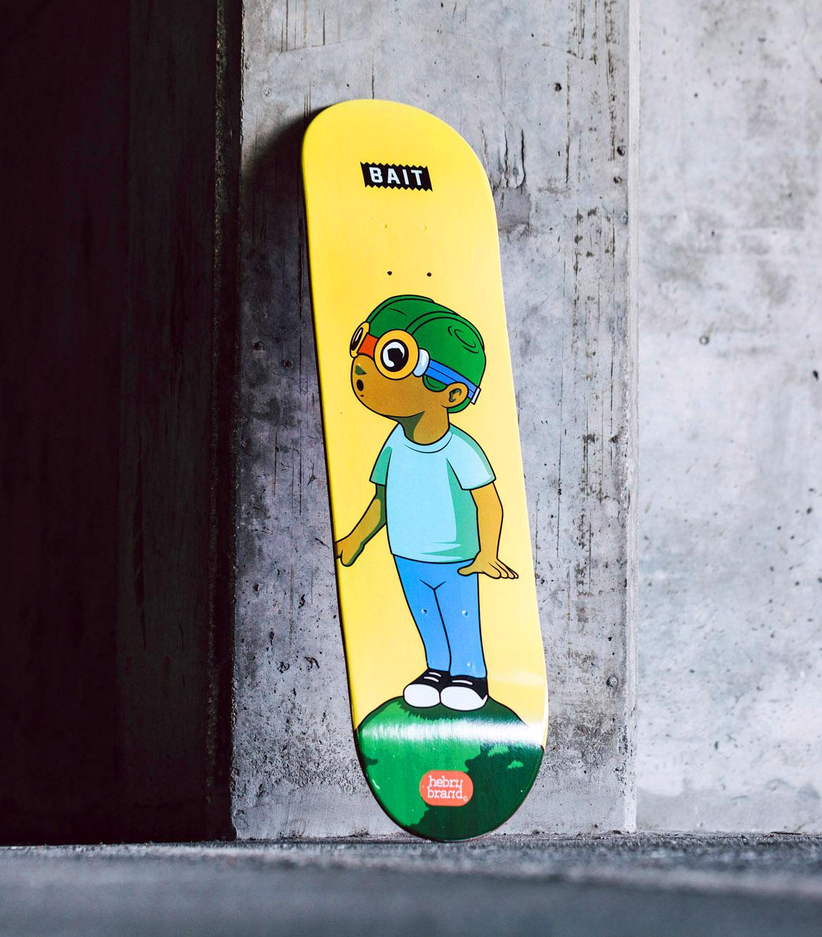 Mazzo da skateboard Hebru Brantley Flyboy (Hebru Brantley yellow flyboy) in vendita 3