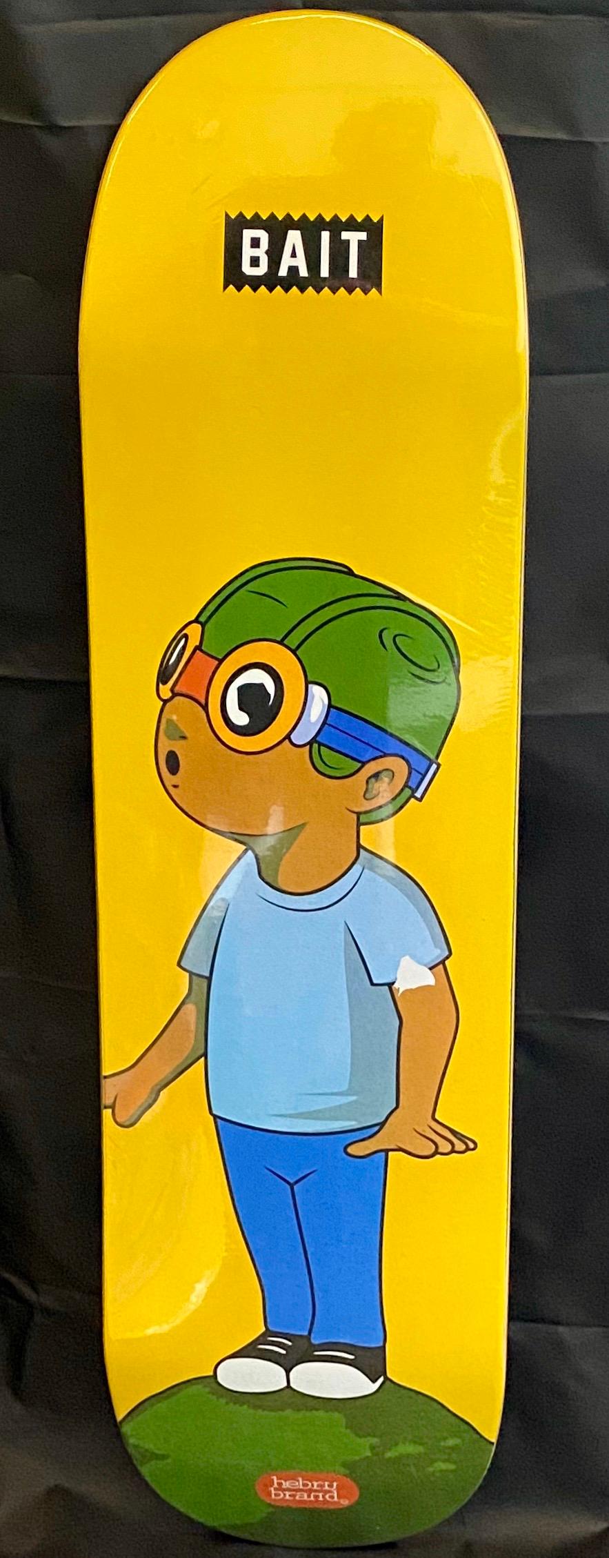 Hebru Brantley Flyboy skateboard deck (Hebru Brantley yellow flyboy)