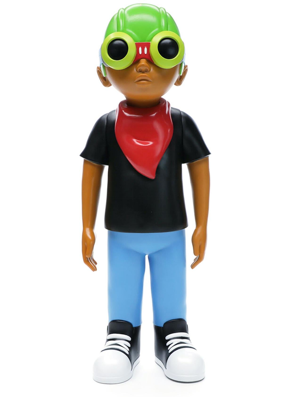Hebru Brantley 18 pouces Flyboy, 2018. Neuf avec sa boîte d'origine. 

Moyen : Figurine en vinyle coulé.
Année : 2018.
Dimensions : 18 x 7 pouces.
Nouveau dans son emballage d'origine. Jamais exposé ou ouvert. La boîte présente une légère usure.