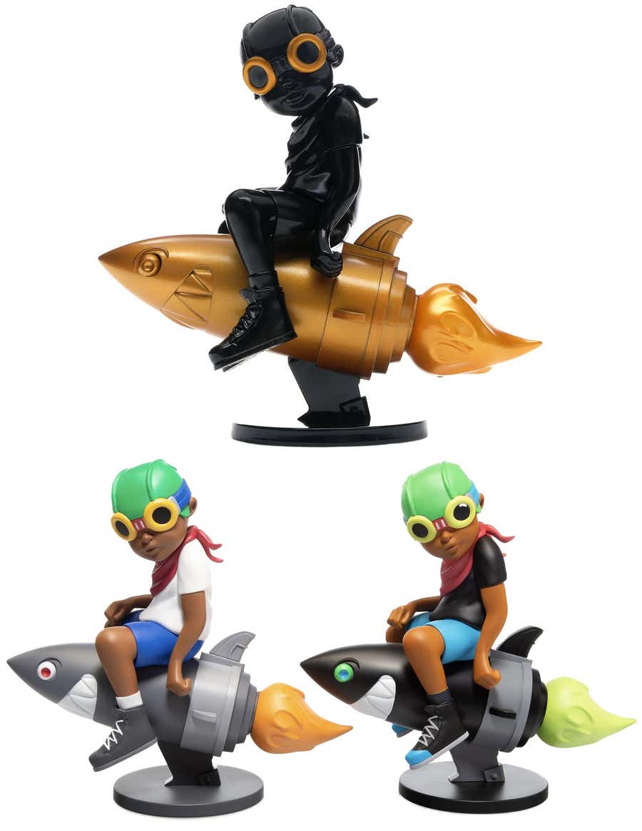 Hebru Brantley Flyboy Set of 3 (Hebru Brantley art toy)