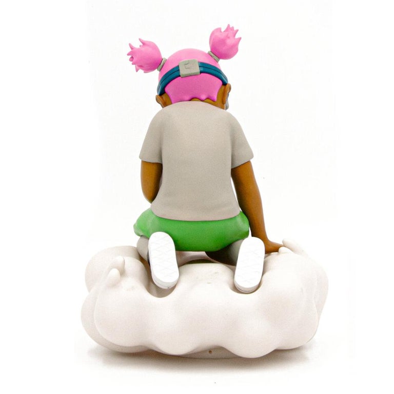 Hebru Brantley GAIA (Hebru Brantley Lil Mama as Gaia):

Hebru Brantley’s ethereal art toy features his much iconic, Lil Mama character as Gaia, the fabled personification of Mother Earth. Wearing her traditional aviator goggles, Lil Mama glides on a