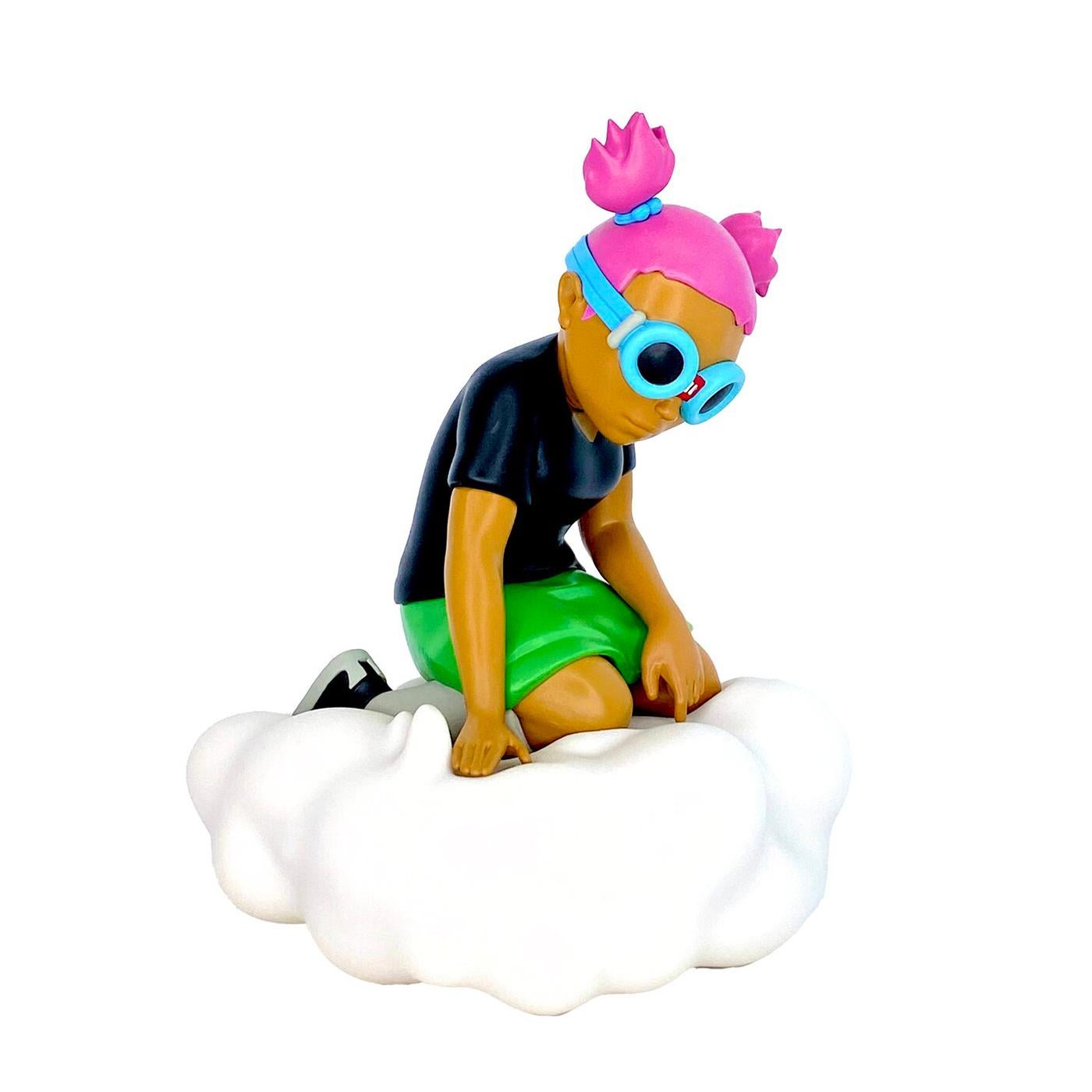 Hebru Brantley GAIA (Hebru Brantley Lil Mama as Gaia):

Hebru Brantley’s ethereal art toy features his much iconic, Lil Mama character as Gaia, the fabled personification of Mother Earth. Wearing her traditional aviator goggles, Lil Mama glides on a