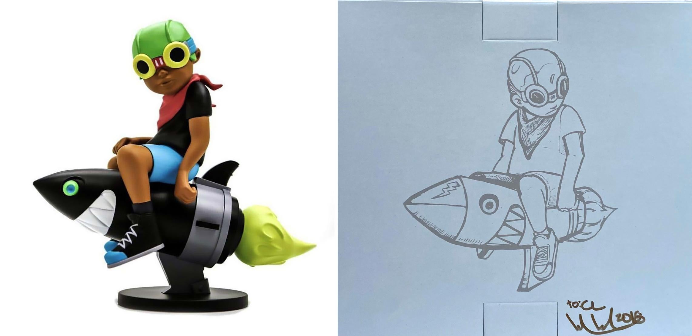 Flyboy firmato Hebru Brantley (giocattolo artistico di Hebru Brantley)