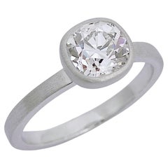 Hecate 1.50cts H/VS2 'Cert' Old Mined Cushion Diamond Set in 18k Ring