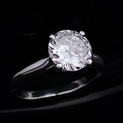 Hecate 1.92cts 'Cert' Old Mined Round Diamond Set in 18k Solitaire Ring