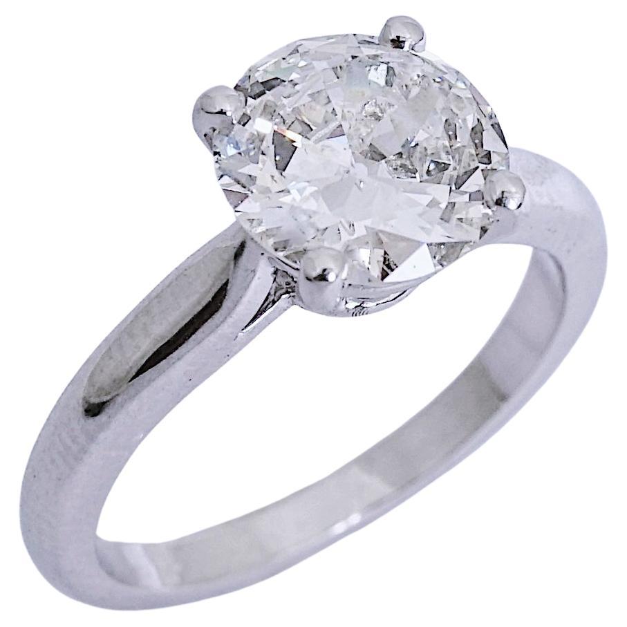 Hecate 1.92cts 'Cert' Old Mined Round Diamond Set in 18k Solitaire Ring For Sale