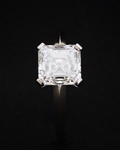 Hecate 2.23cts GIA Vintage Asscher Cut Diamond & Special Open Set in 18k Ring