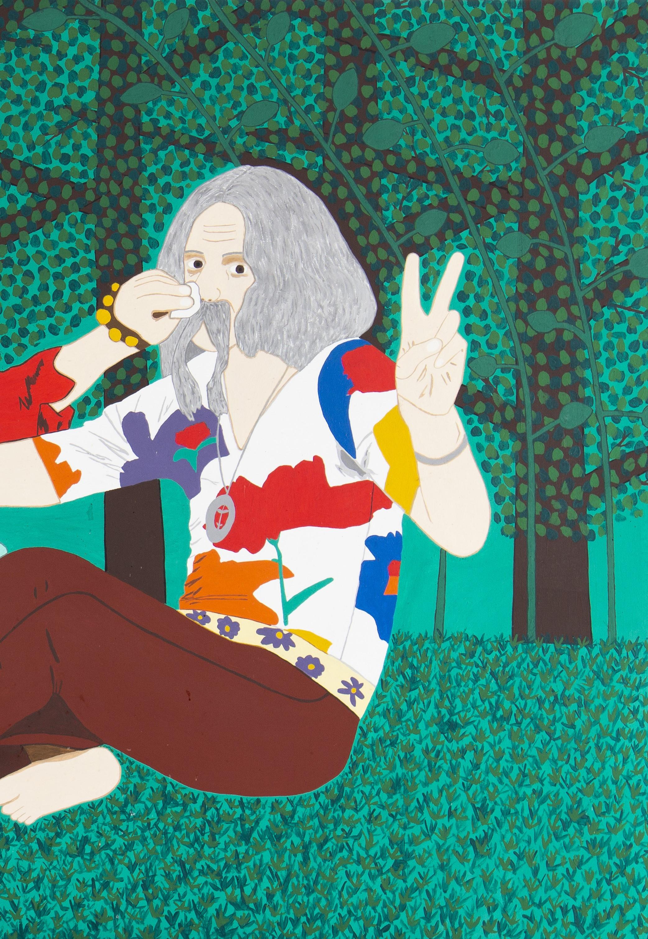 Hongrois Hecker, Péter (1963) : Deux vieux hippies atteints de HAY s'essuyant le nez en vente