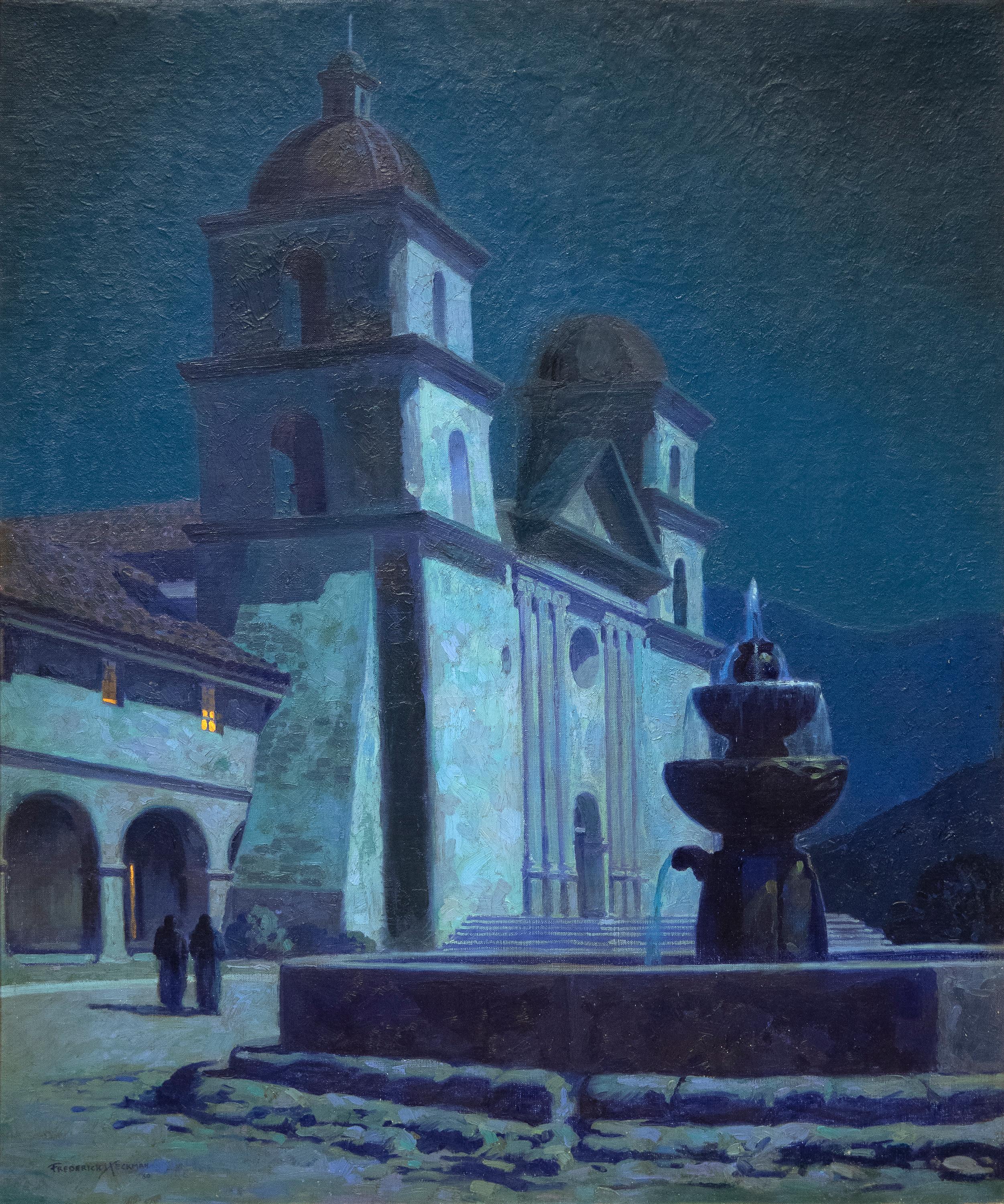 HECKMAN, RUEHL FREDERICK Landscape Painting - Santa Barbara Mission