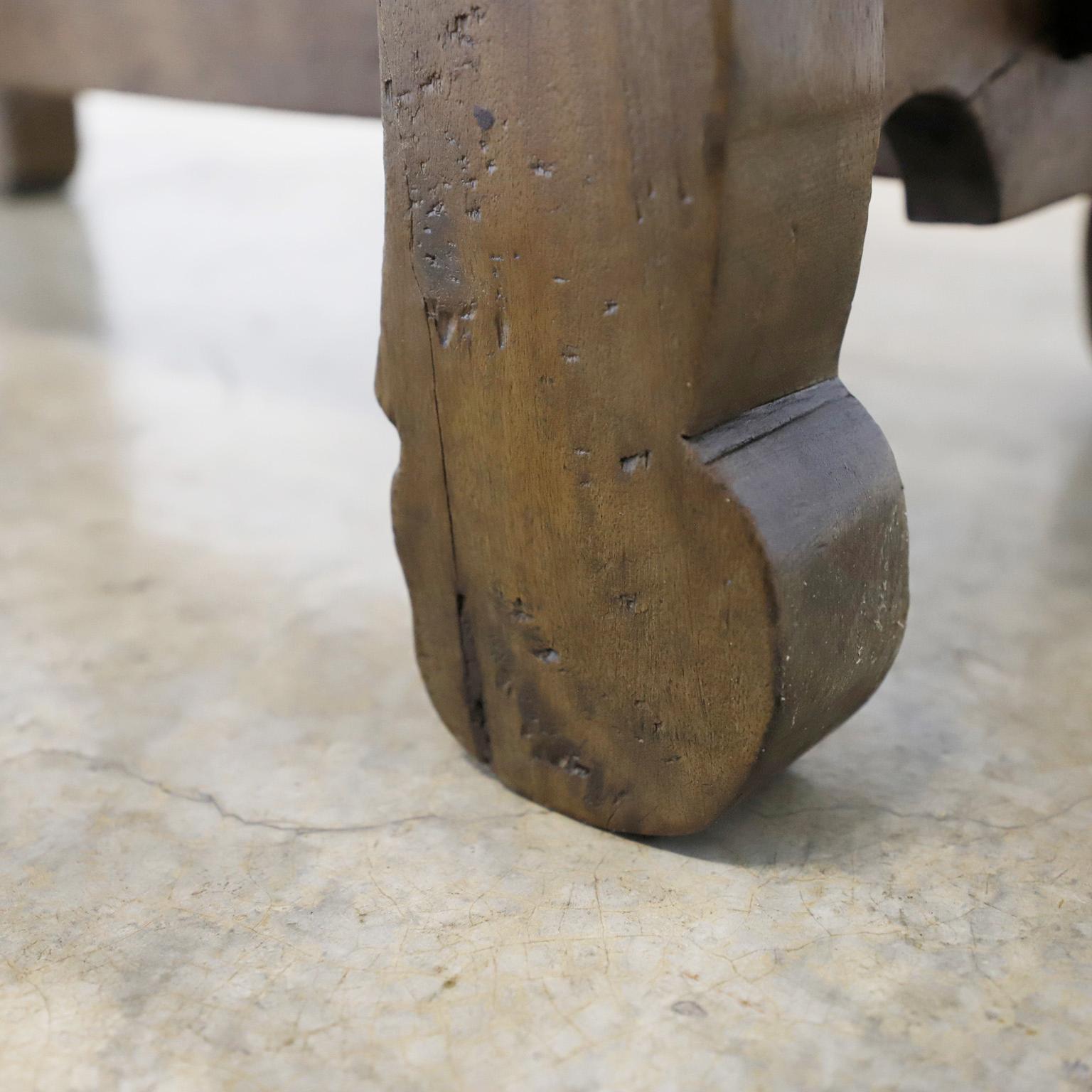 Circa 1940. We offer this rare center table designed and signed by Hector Aguilar Taxco México, made in mezquite wood.

Hector Aguilar was a master silversmith, jewelry maker, and the first graduate from William Spratling’s famous apprenticeships in