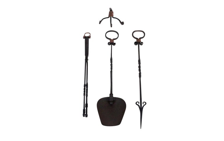 Mexican Hector Aguilar Fireplace Tool Set For Sale