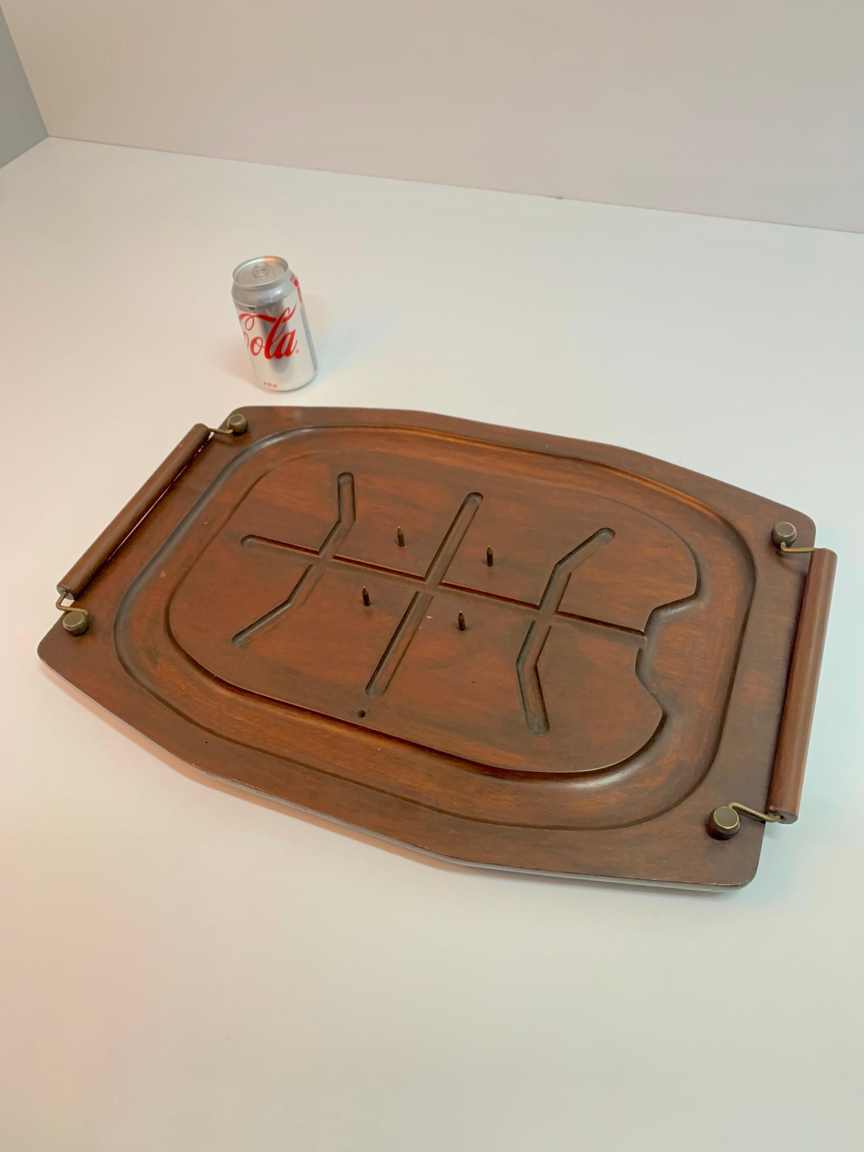 Hector Aguilar with this piece shows us what a born artist he was, the works he did in wood are few, that's why this rare tray is an exceptional piece, we believe that the best way to preserve this work is to leave it as it was recovered, that is to