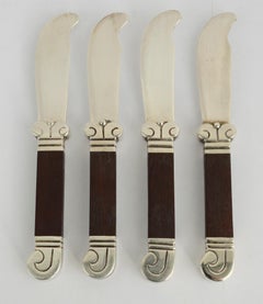 Hector Aguilar Sterling and Rosewood Flatware Set