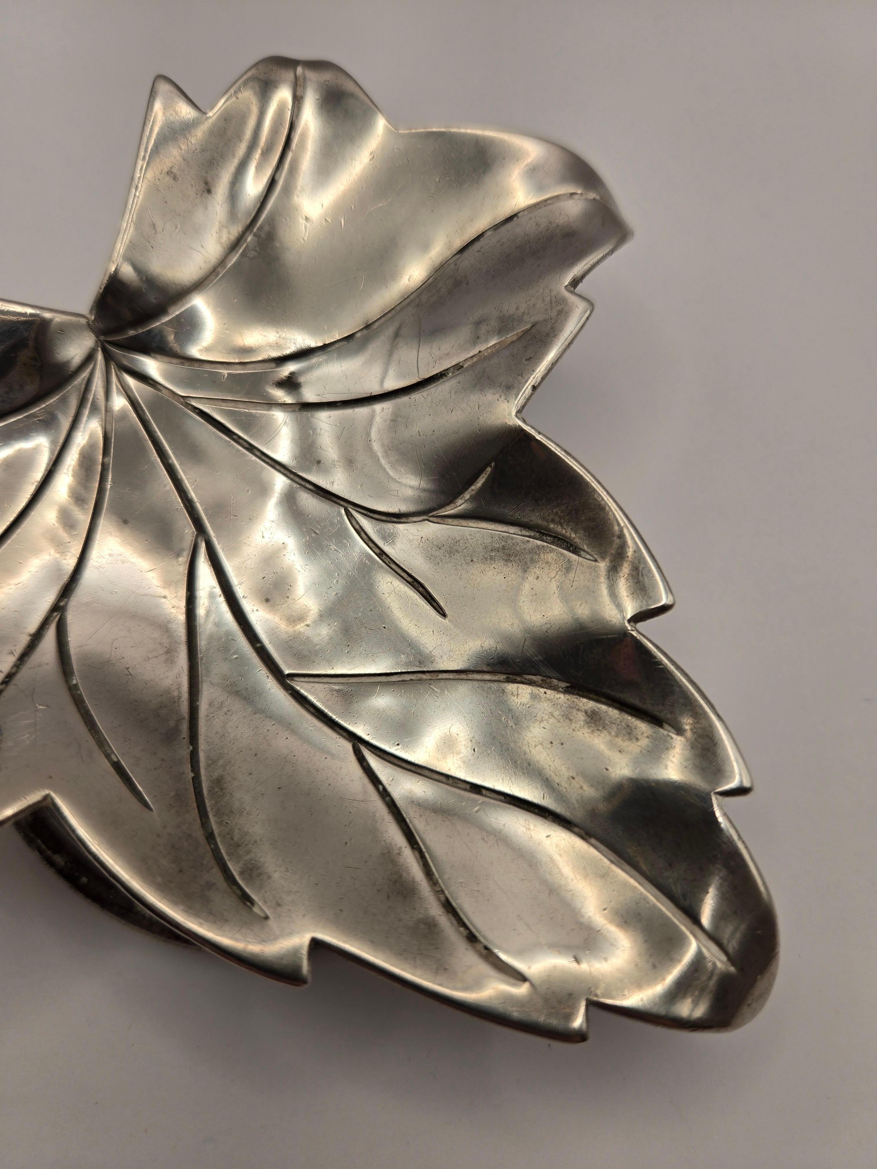 da uomo o donna Piatto a forma di foglia in argento sterling Hector Aguilar in vendita