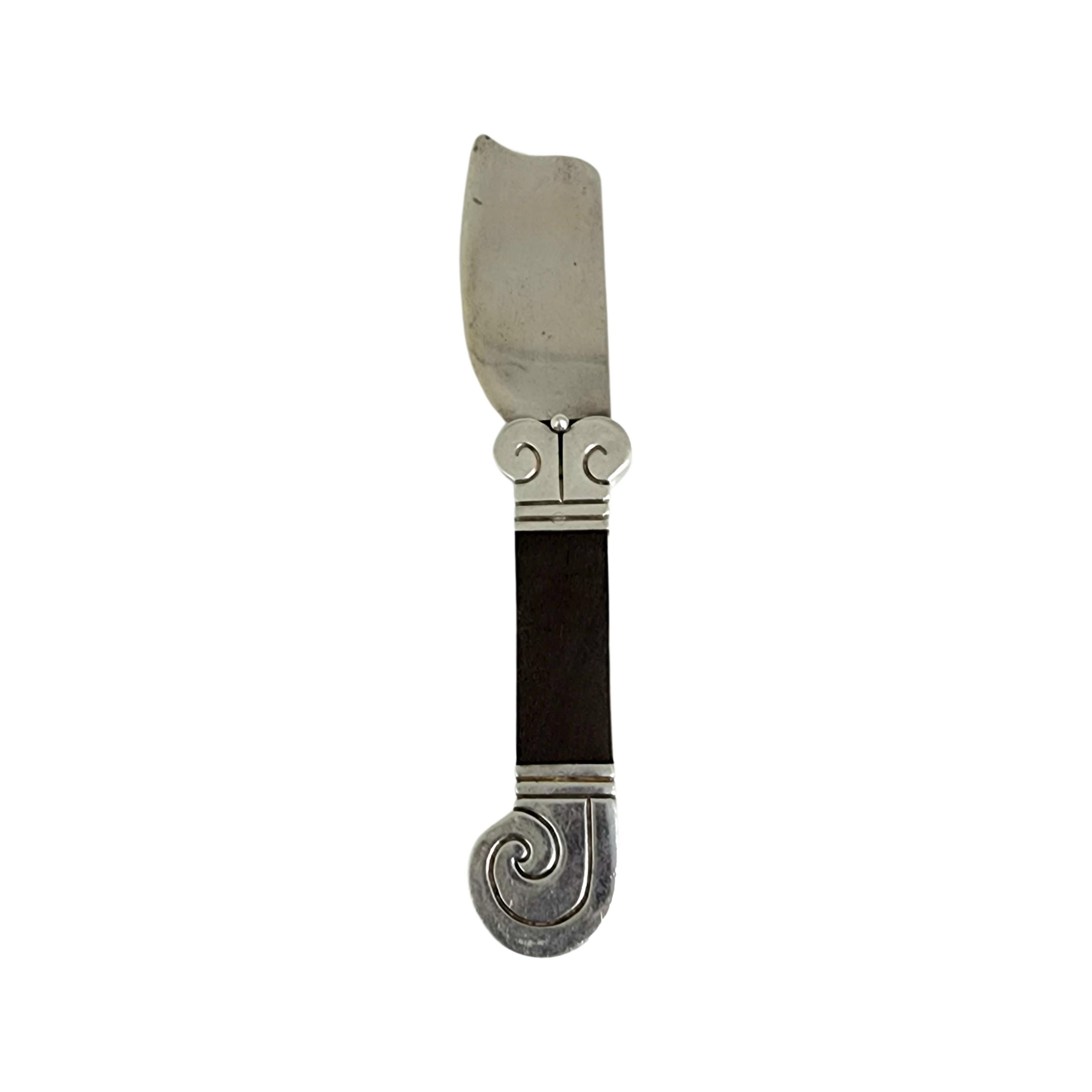 Hector Aguilar Taxco Mexico 940 Cuchillo para queso con mango de palo de rosa y plata de ley 6