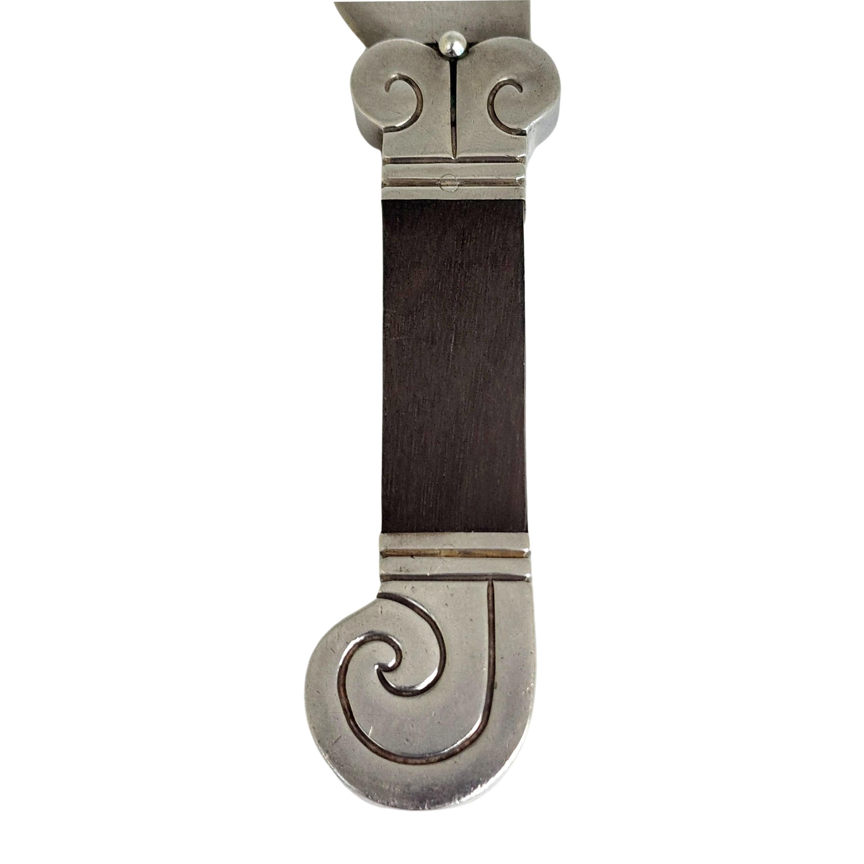 Hector Aguilar Taxco Mexico 940 Cuchillo para queso con mango de palo de rosa y plata de ley 2