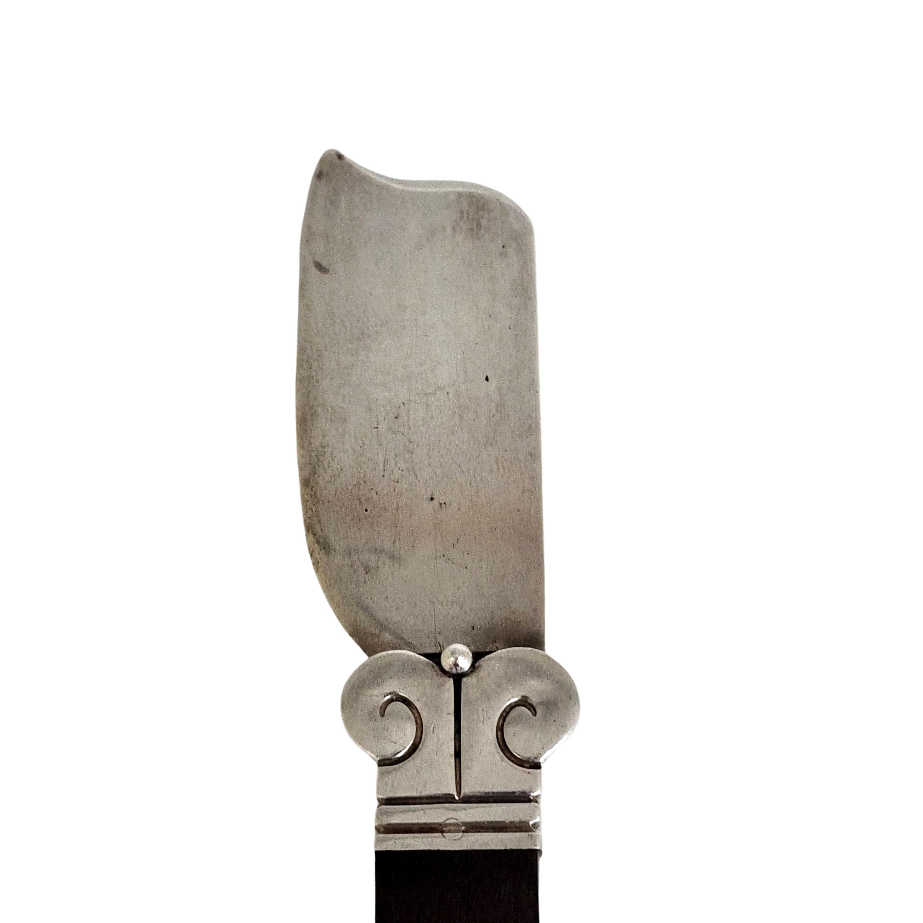 Hector Aguilar Taxco Mexico 940 Cuchillo para queso con mango de palo de rosa y plata de ley 3