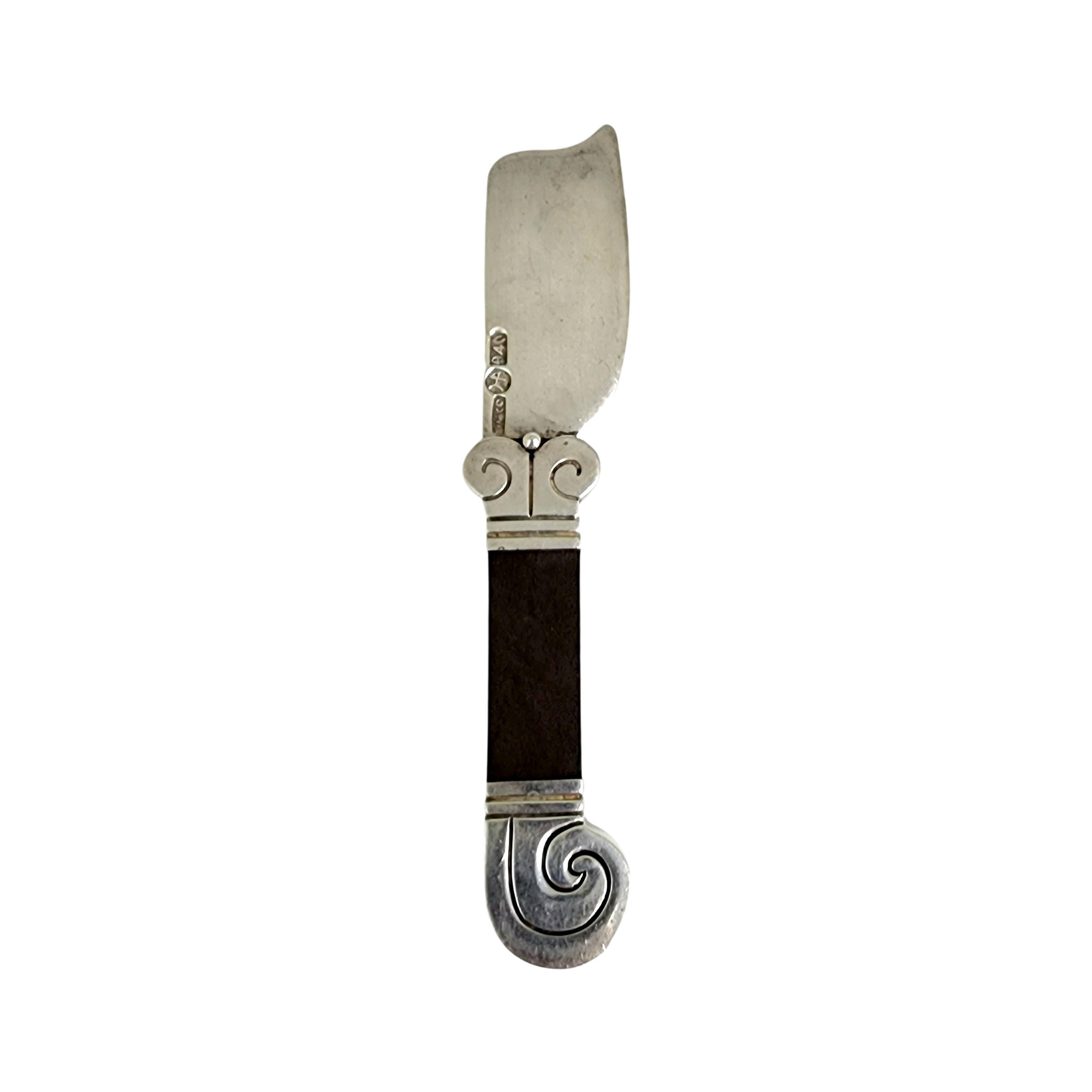 Hector Aguilar Taxco Mexico 940 Cuchillo para queso con mango de palo de rosa y plata de ley 5