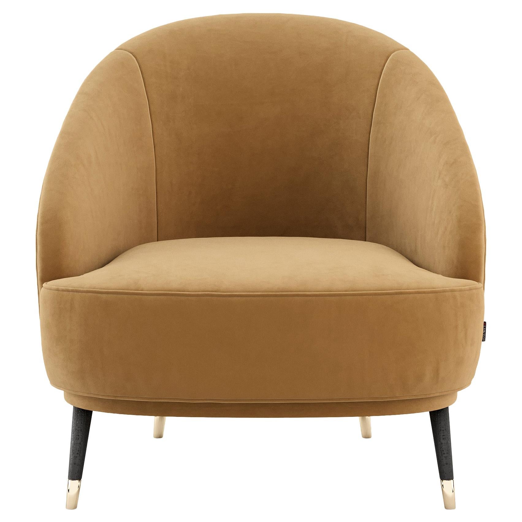 Hector Armchair, Portuguese 21st Century Contemporary Upholstered with Leather