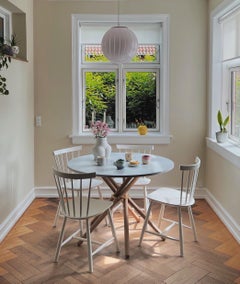 Hector Concrete Top and Light Oak Legs Dining Table 105 by Eberhart Furniture