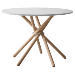 Hector Concrete Top and Light Oak Legs Dining Table 105 by Eberhart Furniture