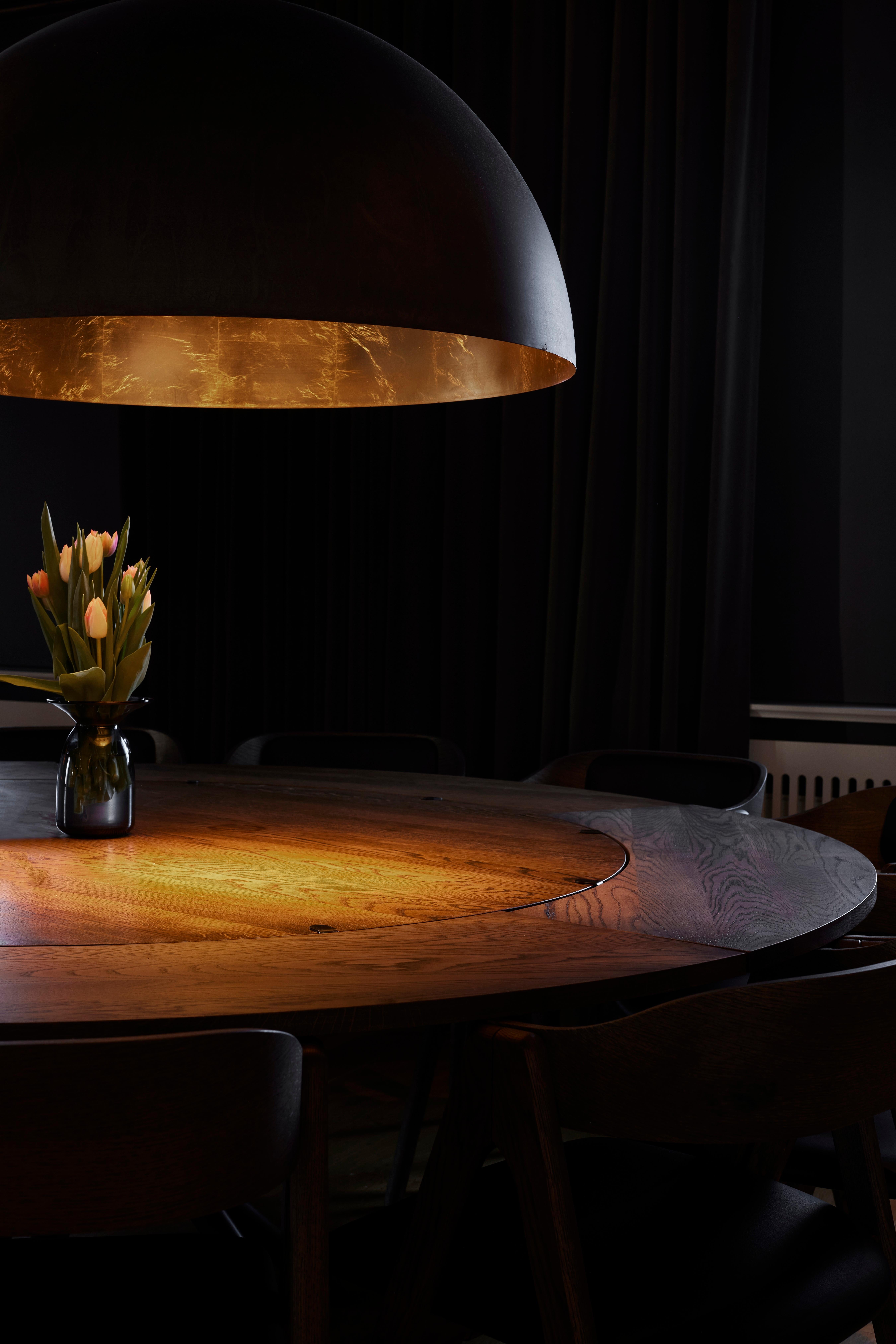 Moderne Hector Dark Oak Dining Table 140 by Eberhart Furniture en vente