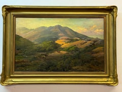 California foothills Mountain landscape with cattle