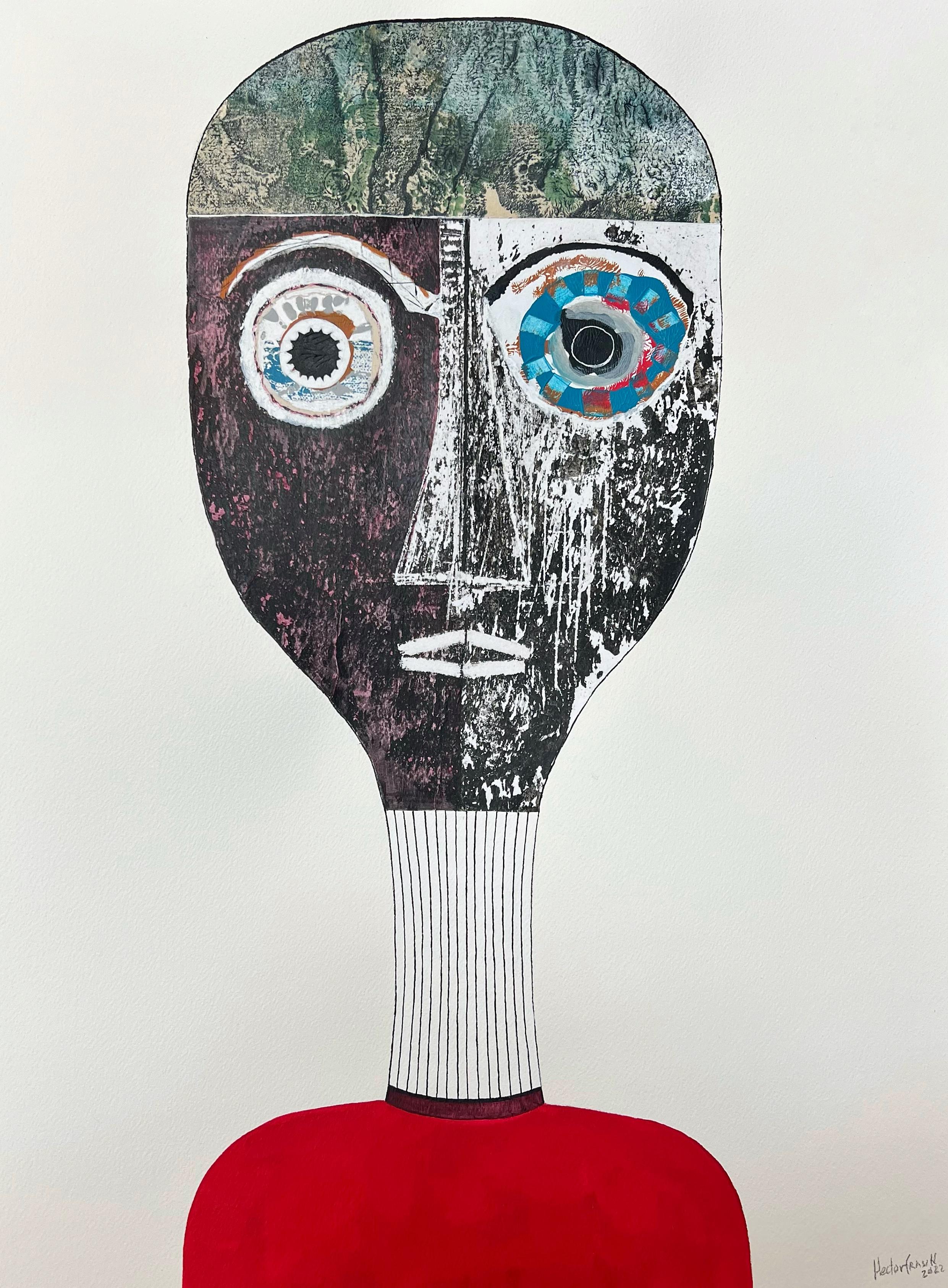 Dittico Ritratti figurativi di uomo e donna, Arte cubana contemporanea in vendita 1