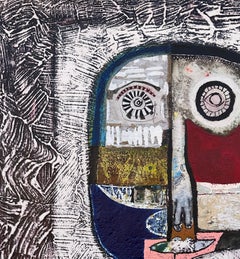 Figurative Original Portrait Painting by Cuban Artist Hector Frank